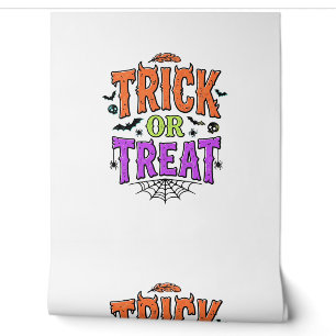 Papier Peint Halloween Friandise Drôle Toile d'araignée Rétro_1