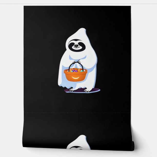 Papier Peint Halloween paresse habillé comme un fantôme tour ou (Déroulement)