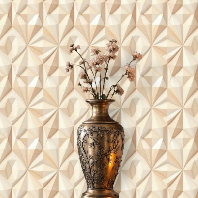 Papier Peint Harmonie géométrique Beige (Créateur téléchargé)