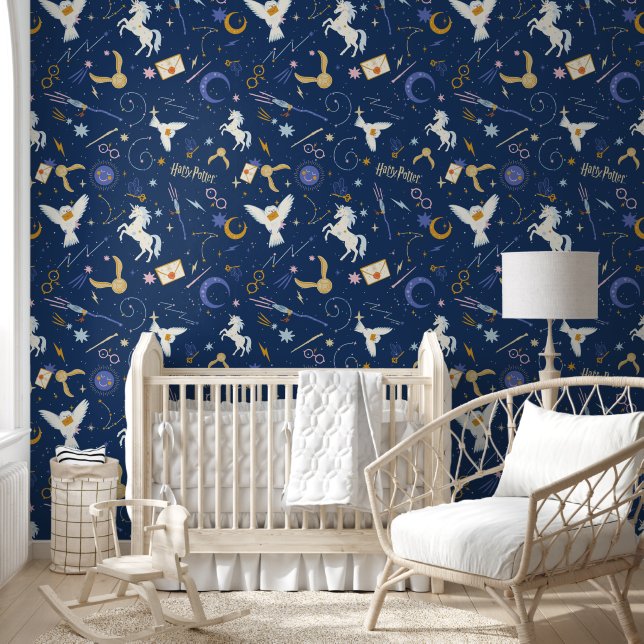 Papier Peint HARRY POTTER™ Motif Iconique du Solstice d'Été (Enfants)