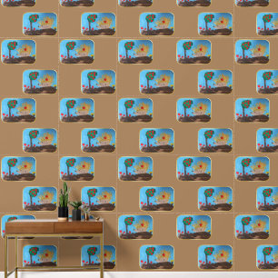 Papier Peint Hérisson Art par Enfants