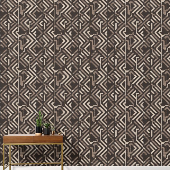 Papier Peint Heritage Luxe (Indigo + Terre) Luxe (Couloir)