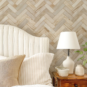 Papier Peint Herringbone neutre clair Chevron