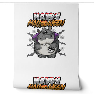 Papier Peint Hippopotame déguisé joyeux Halloween