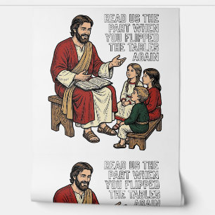 Papier Peint Histoire de la Bible drôle Vintage Professeur reli