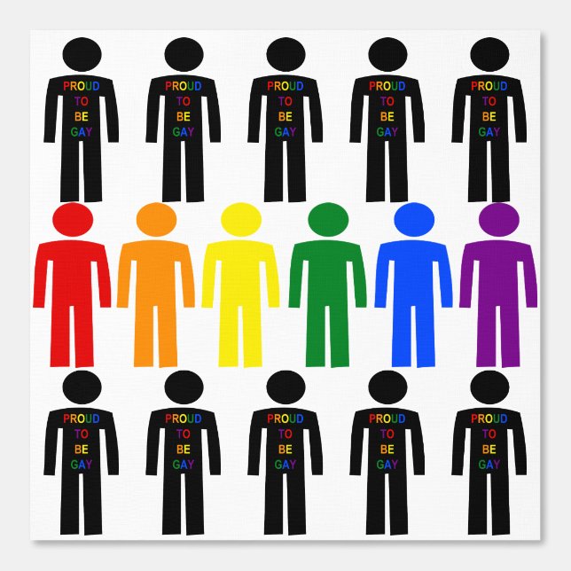 Papier Peint Hommes gays LGBTQ Silhouette et arc-en-ciel (Recto)