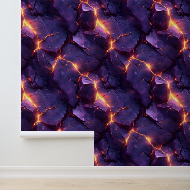 Papier Peint Illusion de la magma mauve (Application)