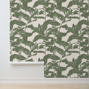 Papier Peint Illustration de la ligne tropicale exotique.