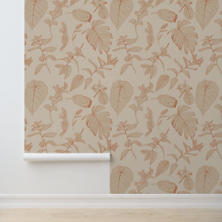 Papier Peint Illustration de la ligne tropicale exotique.