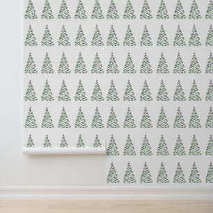 Papier Peint Illustration de Noël scandinave fond d'écran