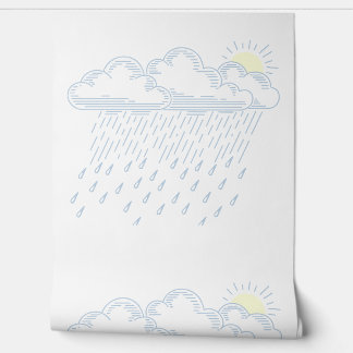 Papier Peint Illustration en ligne de la pluie et de la lumière