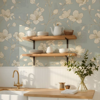 Papier Peint Illustrations botaniques élégantes de style vintag