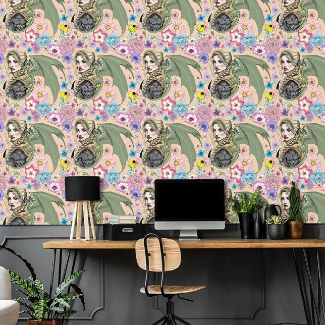 Papier Peint Imaginaire du dragon d'Elf Warrior (Créateur téléchargé)