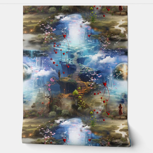 Papier Peint Imaginaire royaumes de paysages magiques (Déroulement)