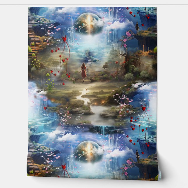 Papier Peint Imaginaire royaumes de paysages magiques (Déroulement)