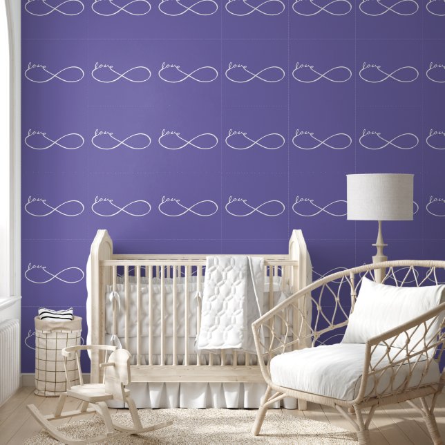 Papier Peint Infinity - Lemniscate AMOUR - blanc (Enfants)