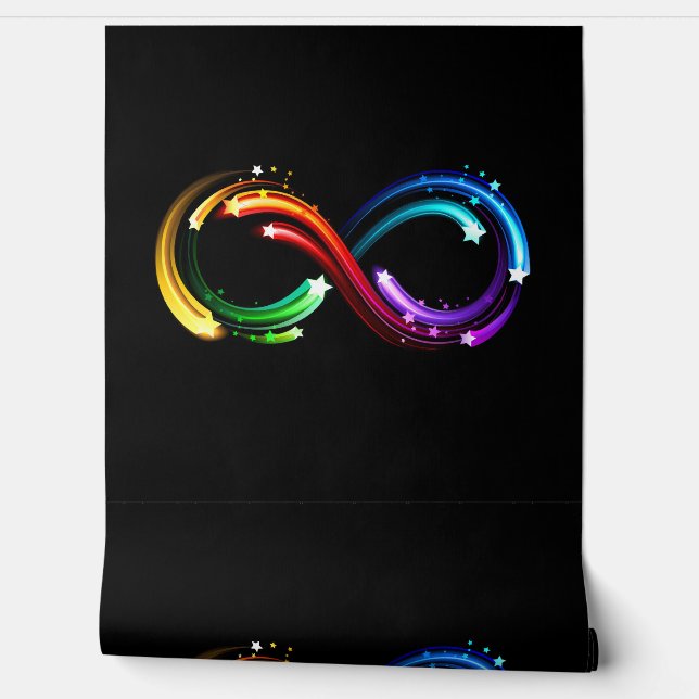 Papier Peint Infinity symbol of rainbow comets (Déroulement)