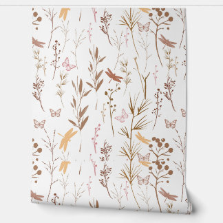 Papier Peint Jardin de mauvaises herbes brunes