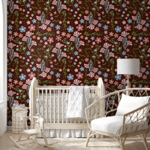 Papier Peint Jardin de printemps avec Arrière - plan Brown au c