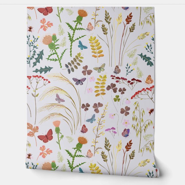 Papier Peint Jardin d'été sauvage (Déroulement)
