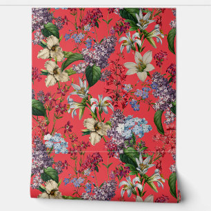 Papier Peint Jardin d'été - Vintage Redouté Fleurs de Cottage 3