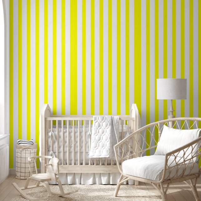 Papier peint Jaune et Blancs Jaune (Enfants)