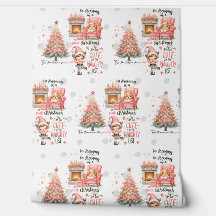 Je rêve d'une liste-arbre rose de Noël-vilain