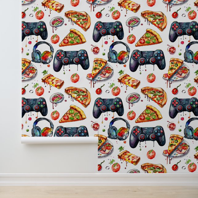 Papier Peint Jeux vidéo et pizza (Application)