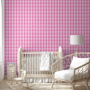 Papier Peint Joli Chat de fille rose Bébé Motif
