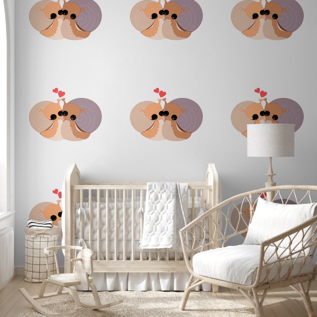 Papier Peint Joli Couple Escargot (Enfants)
