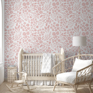Papier Peint Joli Dusty Rose Fleurs sauvages Nursery Salle pour