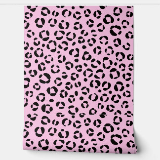 Papier Peint Joli en rose impression animale
