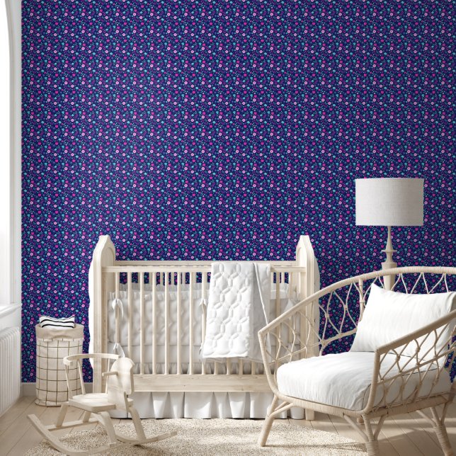 Papier Peint Joli fond à motif floral (Enfants)
