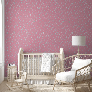 Papier Peint Joli jour de pluie rose (anglé)