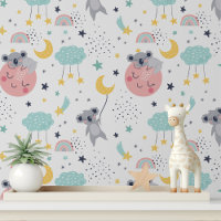 Joli Koala Arc-en-Ciel Nurserie Autocollant