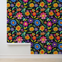 Joli motif carrelé de fleurs mexicaines