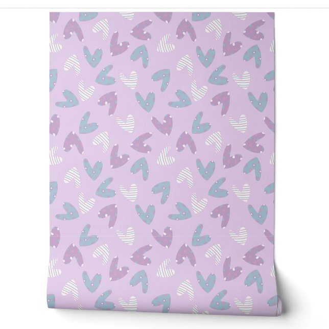 Papier Peint joli motif de cœur (Déroulement)
