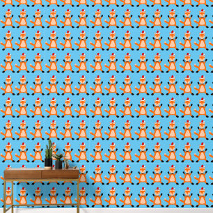 Papier Peint Joli Noël Fox Motif