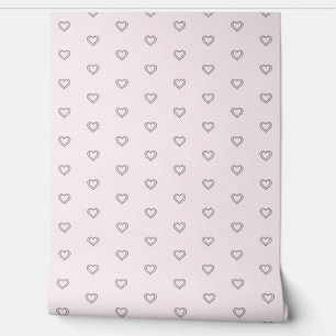 Papier Peint Joli Pastel Pink Love Hearts Motif Abstrait