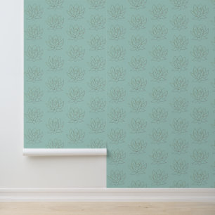 Papier Peint Jolie Monnaie Bleue Vert & Cuivre Brown Floral Lot