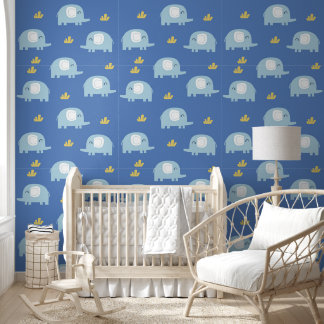 Papier Peint Jouer Elephant Safari Animaux Nursery