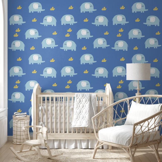 Papier Peint Jouer Elephant Safari Animaux Nursery (Enfants)