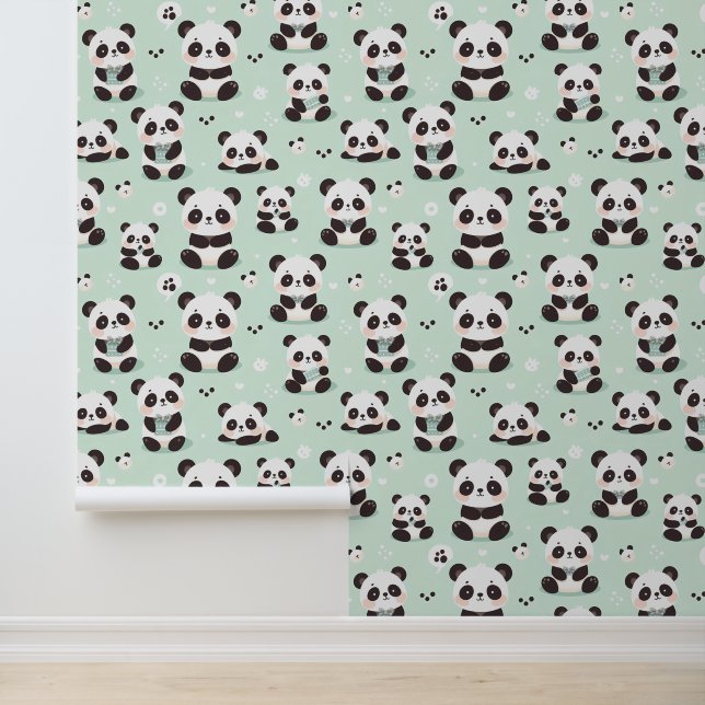 Papier Peint Jouer Motif Panda (Application)