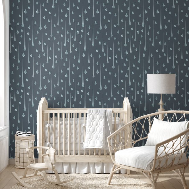 Papier Peint Jour Pluvieux Orage Gris (Enfants)