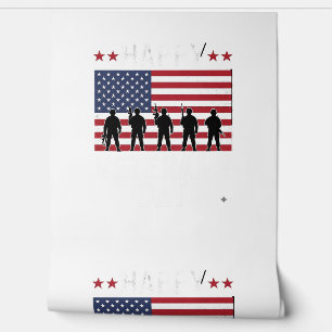 Papier Peint Joyeuse fête des vétérans Drapeau Silhouette Vecto