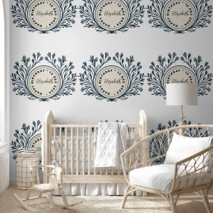 Papier Peint Joyeux Anniversaire Cute Floral Nursery Nom person