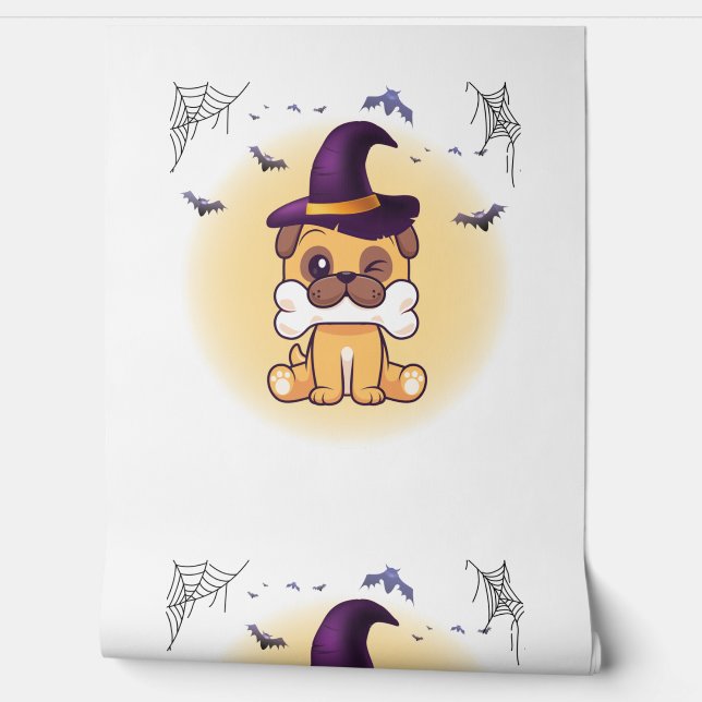 Papier Peint Joyeux chien d'Halloween (Déroulement)