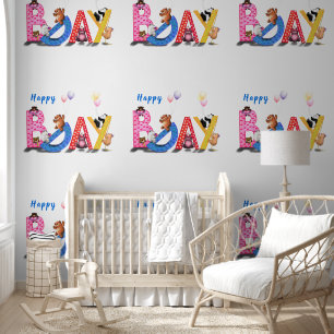 Papier Peint Joyeux Ours d'anniversaire