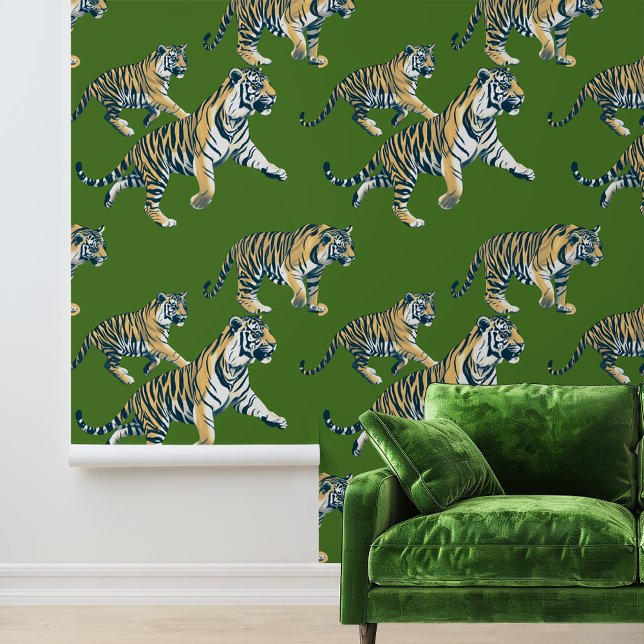 Papier Peint Jungle Motif animal tigre (Créateur téléchargé)