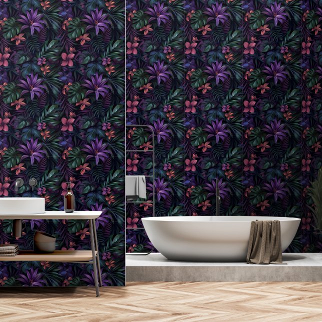 Papier Peint Jungle tropicale (Salle de bain)